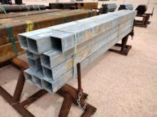 (12) pcs of 4" Galvanized Square Tubing
