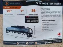 Unused Wolverine TL-12-72W Skid Steer Rotary Tiller
