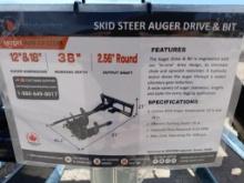 Unused Wolverine ADB-13-1218R Skid Steer Auger Drive w/(2) Auger Bits