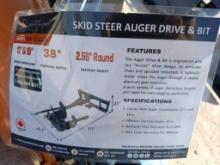 Unused Wolverine ADB-13-1218R Skid Steer Auger Drive w/(2) Auger Bits