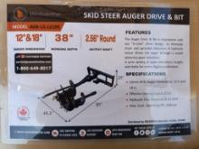 Unused Wolverine ADB-13-1218R Skid Steer Auger Drive w/(2) Auger Bits