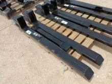 1 Set) Unused Wolverine TF1-66-4000G 43'' Fork Extensions, For Skid Steer Bucket