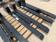 1 Set) Unused Wolverine TF1-66-4000G 43'' Fork Extensions, For Skid Steer Bucket