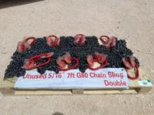 (8) Unused 5/16'' 7FT G80 Chain Slings