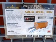 Unused Landhonor DMC-11-250G Skid Steer Double Discharge Concrete Mixer