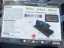 Unused Landhonor VPC-11-72W Skid Steer Vibratory Compactor