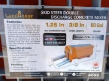 Unused Landhonor DCM-11-250G Skid Steer Double Discharge Concrete Mixer