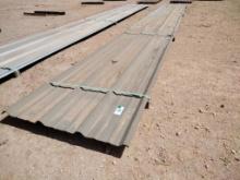 (9 pcs) R Panels 27ft Longest & Misc Lengths, Color Galvalume