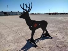 Unused 3/8'' AR500 Steel Deer Shooting Target w/Heart Flapper