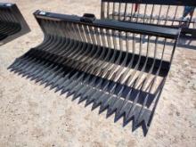 Unused 72'' Skid Steer Fine Skeleton Bucket, Low Side
