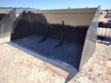 Unused 100'' Oversized Light Material Skid Steer Bucket w/Single Blade
