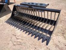 Unused 76 Skid Steer Skeleton Bucket, High Side