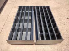(2) 4Ft Unused Metal Bolt Bins