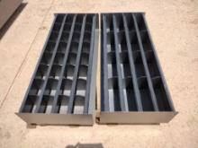 (2) 4Ft Unused Metal Bolt Bins