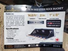 Unused Land Honor 78'' Skid Steer Rock Bucket