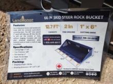 Unused Land Honor 66'' Skid Steer Rock Bucket