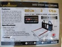 Unused Land Honor Skid Steer Bale Spears