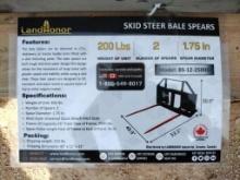 Unused Landhonor Skid Steer Bale Spears