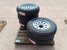 (5) Unused Trailer Wheels w/Tires 225/75 R 15