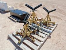 (3) Max-Jax Pipe Jack Stand, Submersible Water Pump