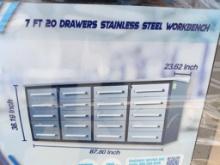 Unused 7Ft 10 Drawers Stainless Steel Workbench/Tool Chest