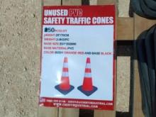 (50) Unused Safety Traffic Cones