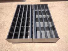 (2) 4Ft Unused Metal Bolt Bins