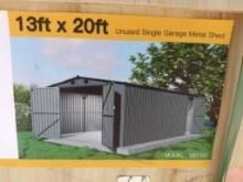 Unused Single Garage Metal Shed 13ft x 20ft