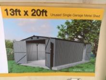 Unused Single Garage Metal Shed 13ft x 20ft