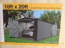 Unused Single Garage Metal Shed 10ft x 20ft