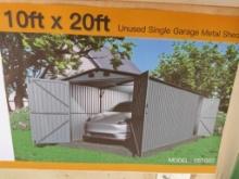 Unused Single Garage Metal Shed 10ft x 20ft
