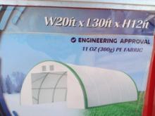 Unused Gold Mountain Storage Shelter W20ft x L30ft x H12ft