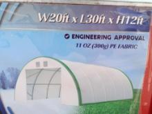 Unused Gold Mountain Storage Shelter W20ft x L30ft x H12ft