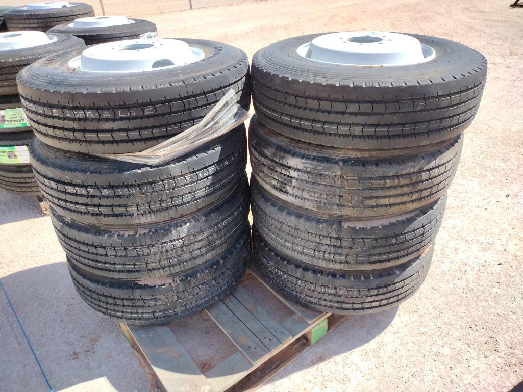 (8) Unused Trailer Wheels w/Tires 235/75 R 17.5