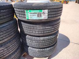 (8) Unused Trailer Wheels w/Tires 235/75 R 17.5