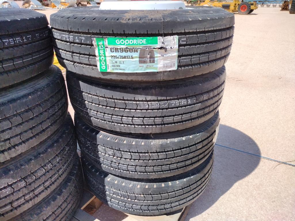 (8) Unused Trailer Wheels w/Tires 235/75 R 17.5