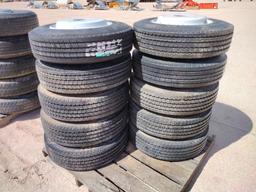 (10) Unused Trailer Wheels w/Tires 215/75 R 17.5