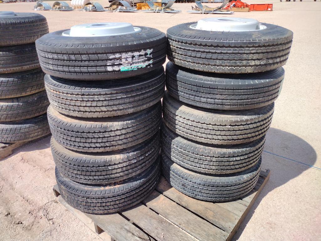 (10) Unused Trailer Wheels w/Tires 215/75 R 17.5