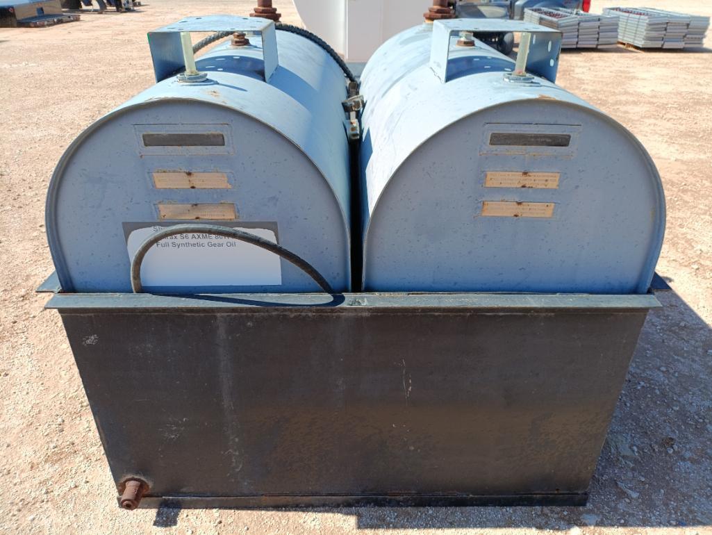 (2) Oil Storage Tanks w/Containment & (2) Hose Reels