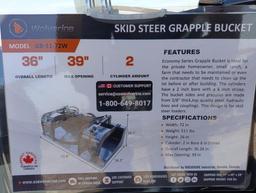 Unused Wolverine GB-11-72W Skid Steer Grapple Bucket