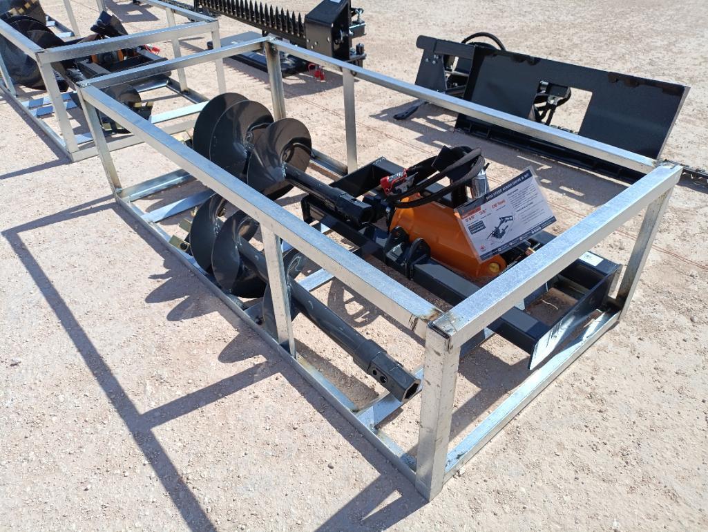Unused Wolverine ADB-13-1218R Skid Steer Auger Drive w/(2) Auger Bits