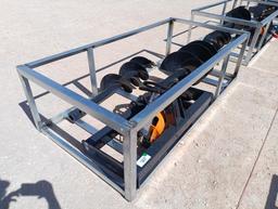 Unused Wolverine ADB-13-1218R Skid Steer Auger Drive w/(2) Auger Bits