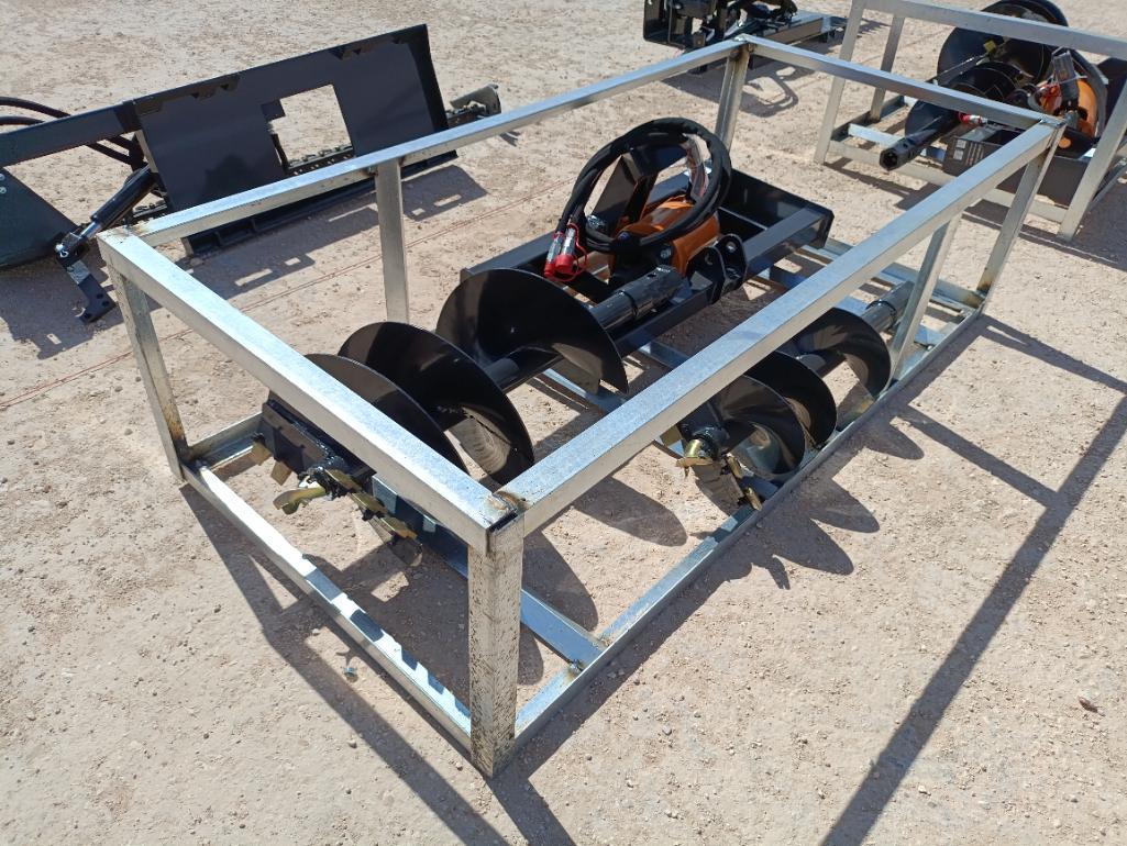 Unused Wolverine ADB-13-1218R Skid Steer Auger Drive w/(2) Auger Bits