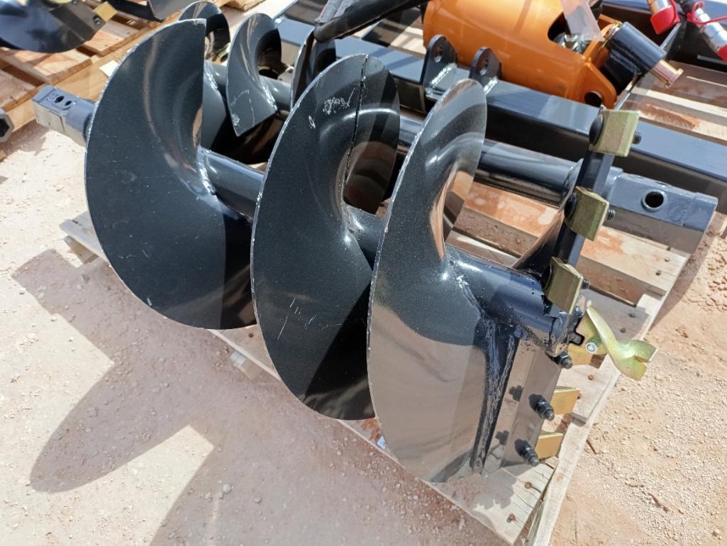 Unused Wolverine ADB-13-1218R Skid Steer Auger Drive w/(2) Auger Bits