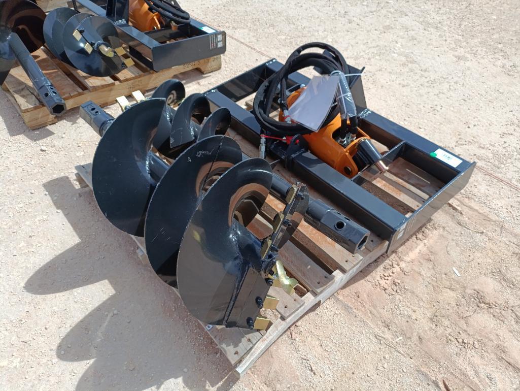 Unused Wolverine ADB-13-1218R Skid Steer Auger Drive w/(2) Auger Bits
