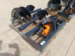 Unused Wolverine ADB-13-1218R Skid Steer Auger Drive w/(2) Auger Bits