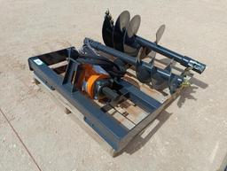 Unused Wolverine ADB-13-1218R Skid Steer Auger Drive w/(2) Auger Bits