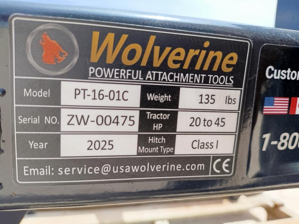 Unused Wolverine PT-16-01C Skid Steer Quick Hitch
