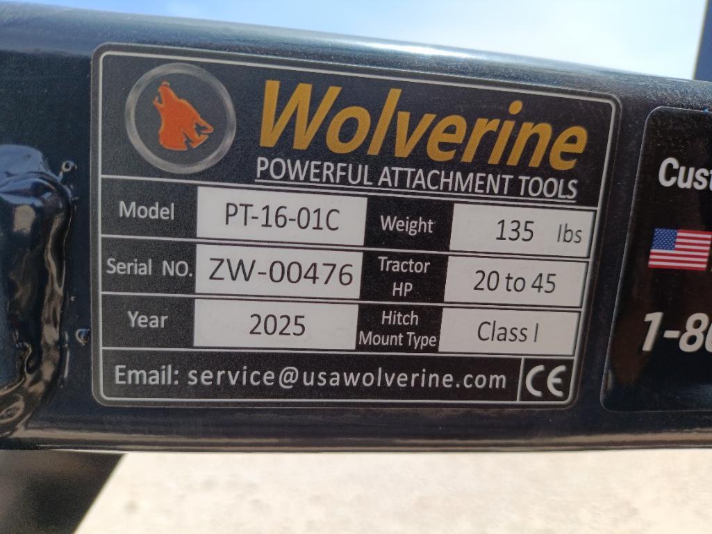Unused Wolverine PT-16-01C Skid Steer Quick Hitch