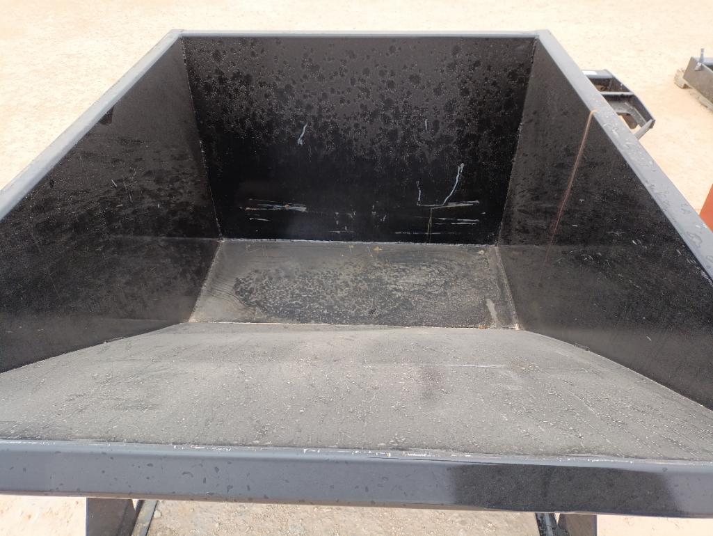 Unused 1.5 CY. Skid Steer Hopper w/Fork Pockets